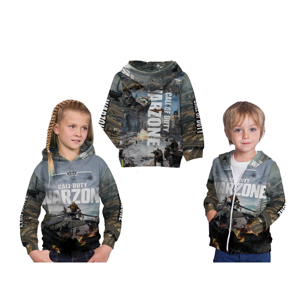 2s5 - Jaket Hoodie Anak Call Of Duty Mobile Warzone CODM Fullprint Custom
