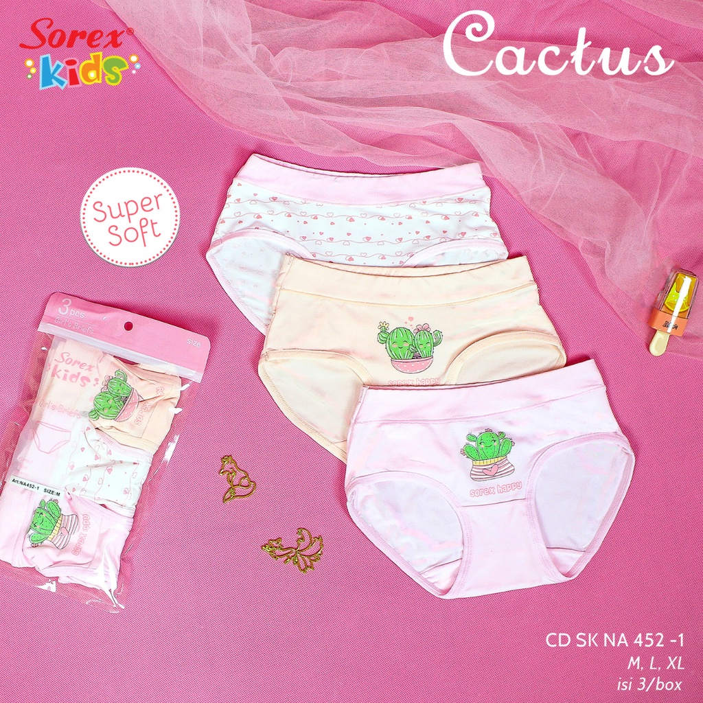 Sorex Celana Dalam Anak Perempuan Kids Girl - NA 401 ; 402 ; 403 ; 452 ; 454- Segitiga Super Soft