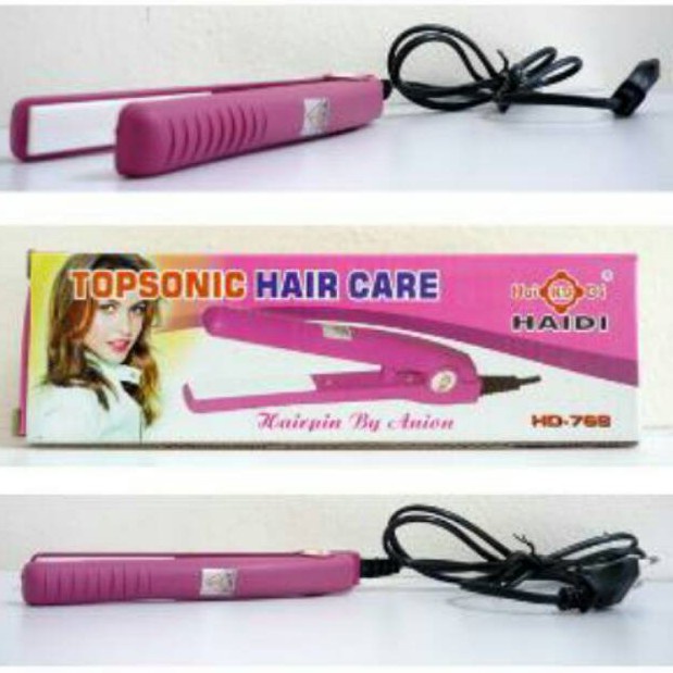 HD768 Catokan Rambut Mini Haidi Topsonic Hair Straightener Styling