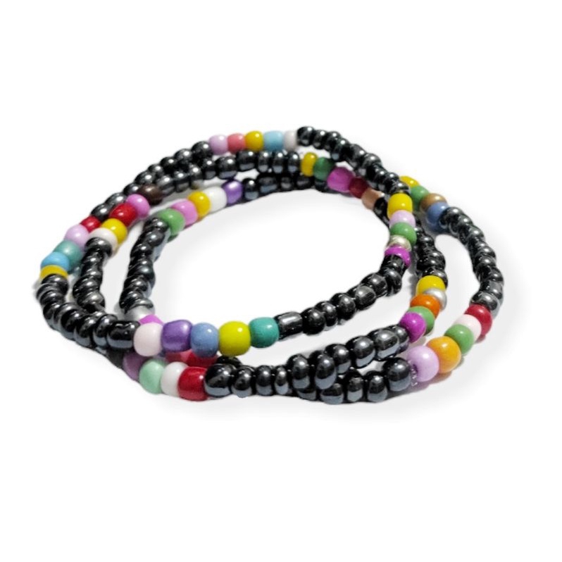 Gelang Beads Kpop Rainbow Black ala Wooyoung Korea Idol Bracelet Korean