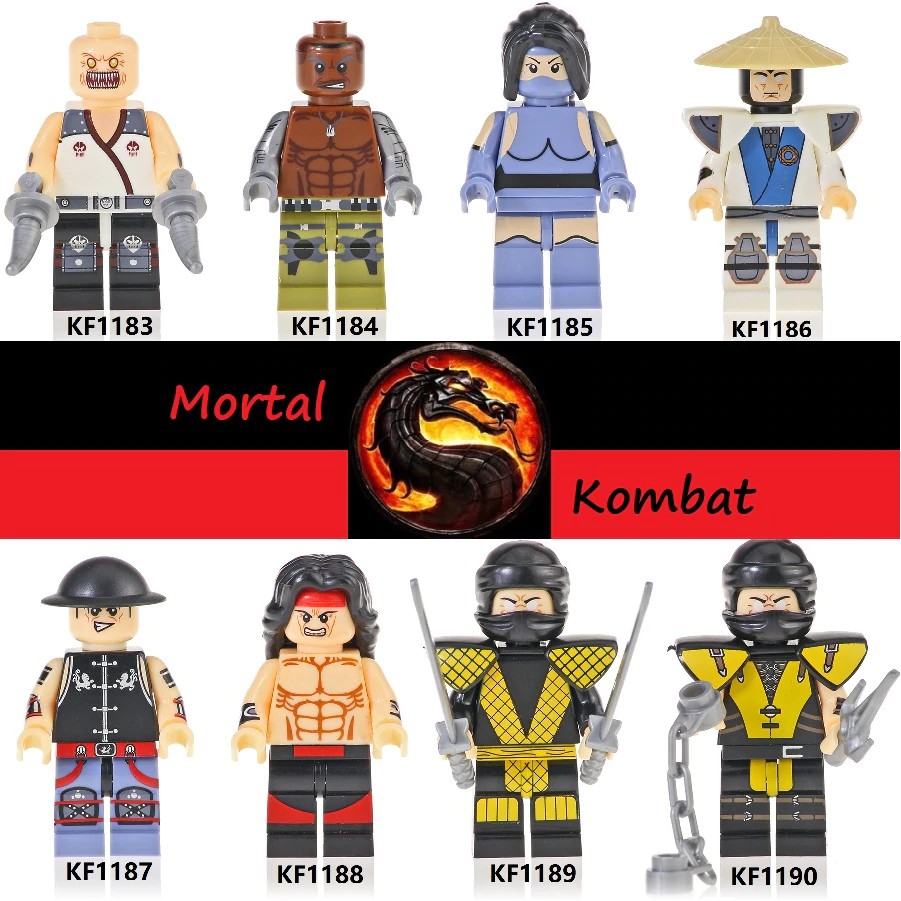 Mainan Lego Anak Single Sale Building Blocks Mortal Kombat Baraka Jax Kitana Raiden Kung Lao Liu
