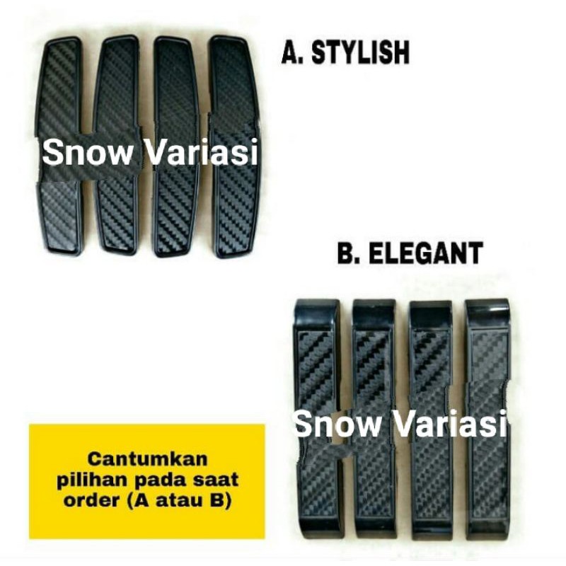 DOORGUARD BLACK CARBON PENAHAN BENTURAN PINTU