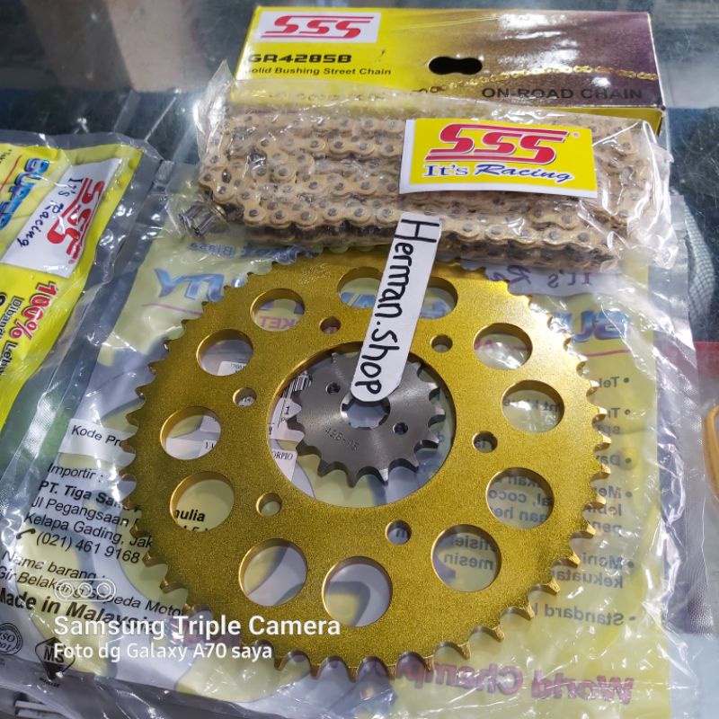 Girset sss R15 / Gir set R15 sss Hsbt / Gear set R15 sss Hsbt / Gearset R15 sss / Rantai girset R15 