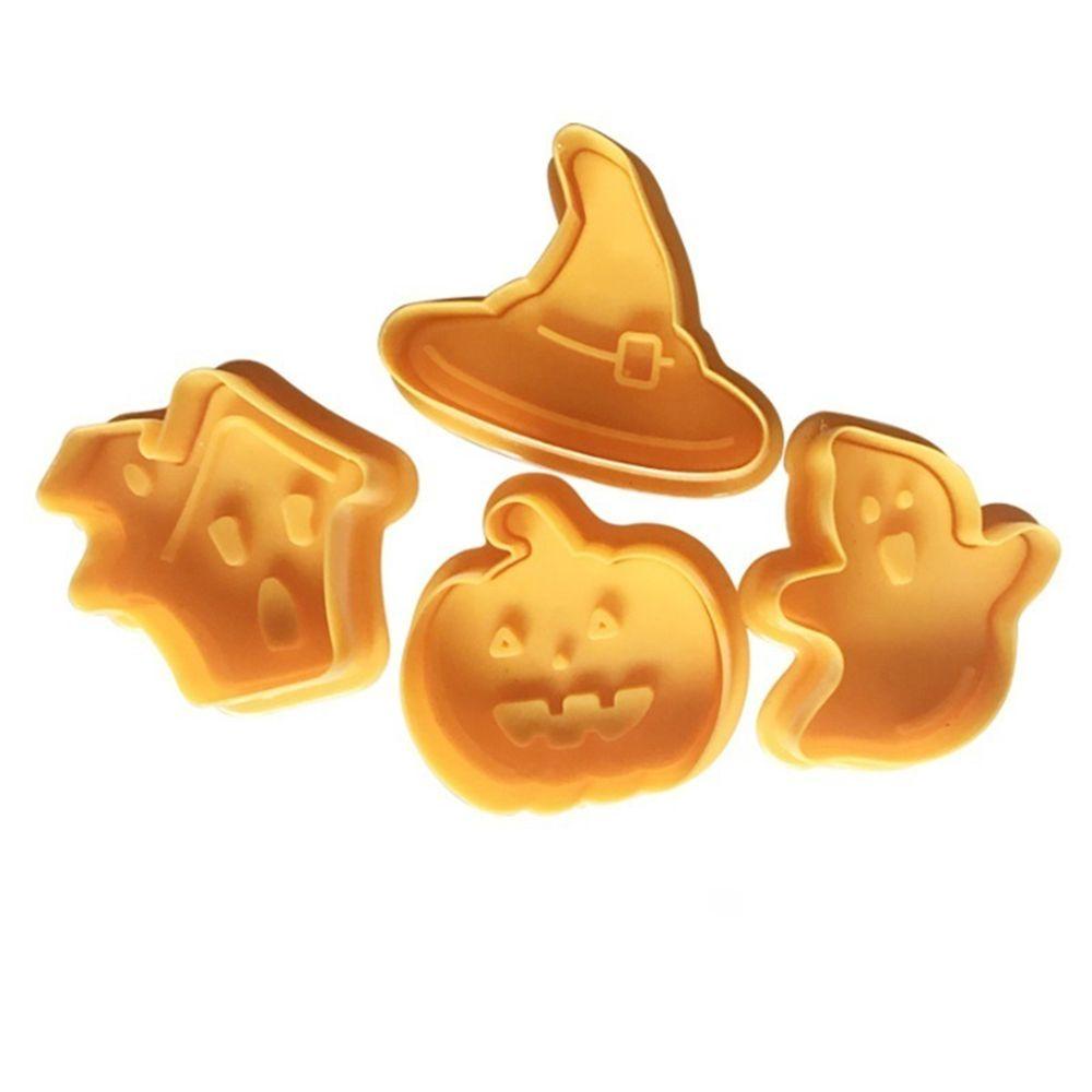 Preva 8pcs Seri Cetakan Biskuit Halloween 3D Press Cetakan Baking Fondant Cookie Cutter