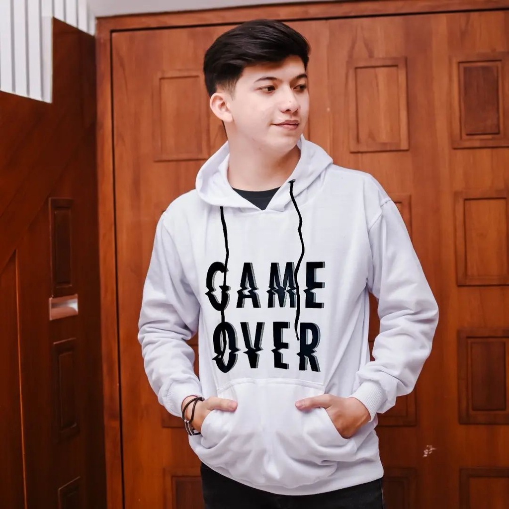 Hoodie Game Over Sweater Hoodie Gaya Casual Terbaru