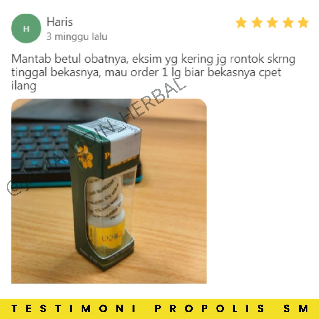 PROPOLIS SM - Obat Eksim Gatel Gatal Kulit Jamur Herbal - Obat Kulit Herbal - Obat Gatal - Obat Luka Diabetes - Obat Penyakit Kulit - Obat Exim - Obat Gatal Kulit - Obat Oles Bisul Jerawat Darah Kotor - Obat Salep Gatal Gatel Kulit Jamur Bakteri-4