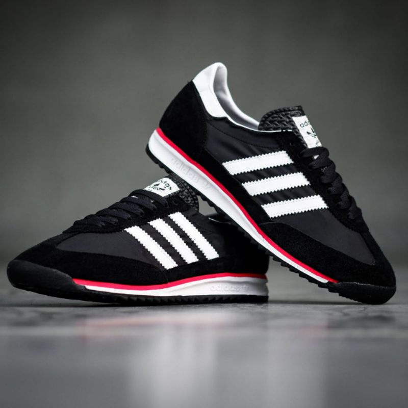 【Cek Aja Dulu】Sepatu Pria Sneakers Original Adidas SL72 Black White Bnwb High Quality