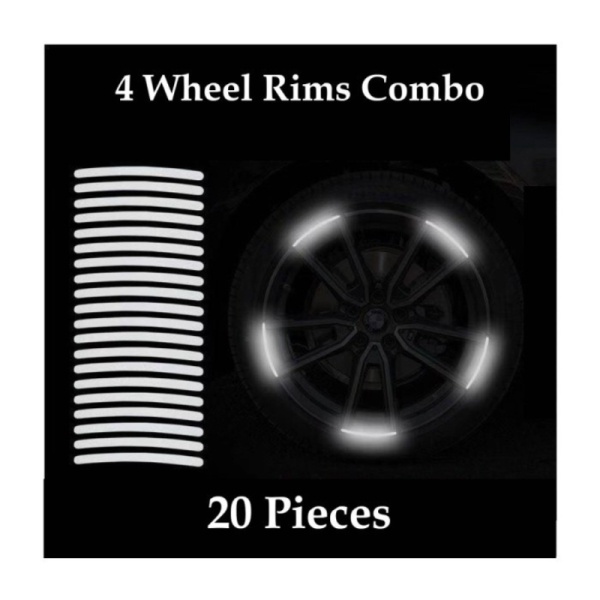 20 Pcs Stiker Reflektor Velg Reflektif Velk Mobil Motor Sepeda