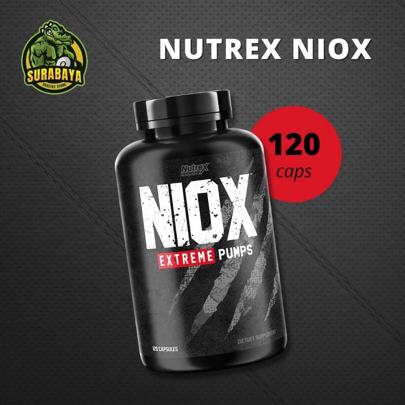 Nutrex Niox 120 Capsules Nutric Oxide Pre Workout PreWorkout Pre-Workout