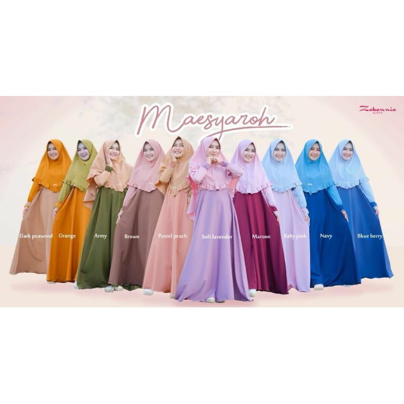 (PART 1)GAMIS MAESYAROH BY ZABANNIA/DRESS WANITA KEKINIAN ORIGINAL BY ZABANNIA