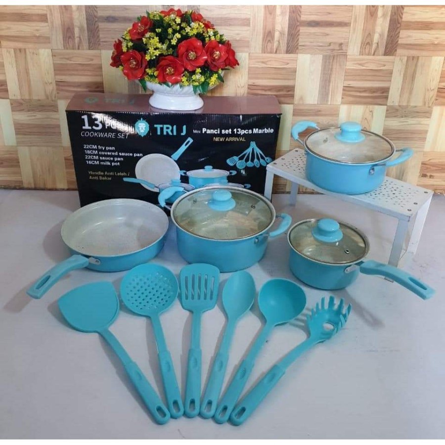 PS Panci Set Isi 13pcs Tri J warna
