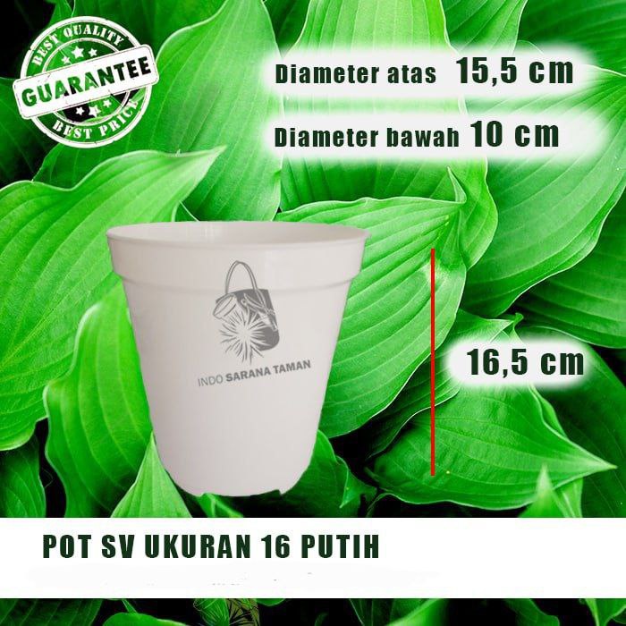POT TINGGI SV 16 PUTIH Pot Tanaman Pot Bunga Pot Plastik Grosir Pot Pot Model Tinggi