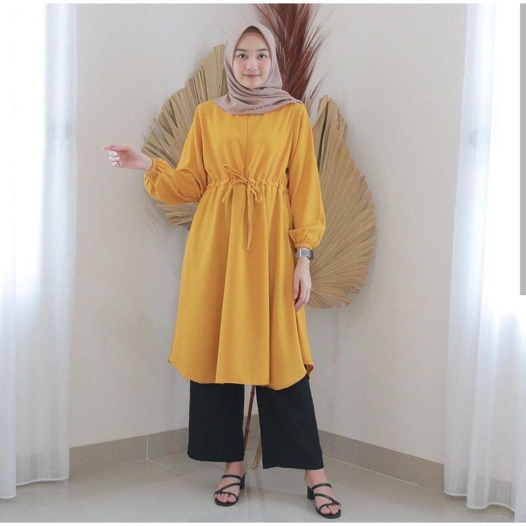 ( S M L XL XXL XXXL 5L ) ATASAN TUNIK BEST SELLER | OLIF TUNIK | BAHAN ITY MANGOCREPE