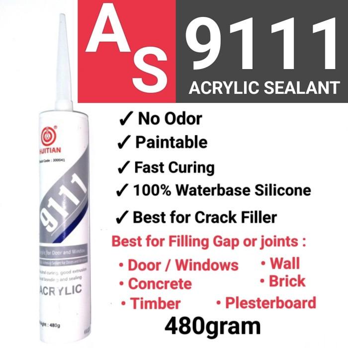 Perekat Glazing Acrylic Sealant 450Gram /Lem Glazing Acrylic Sealant Paintable