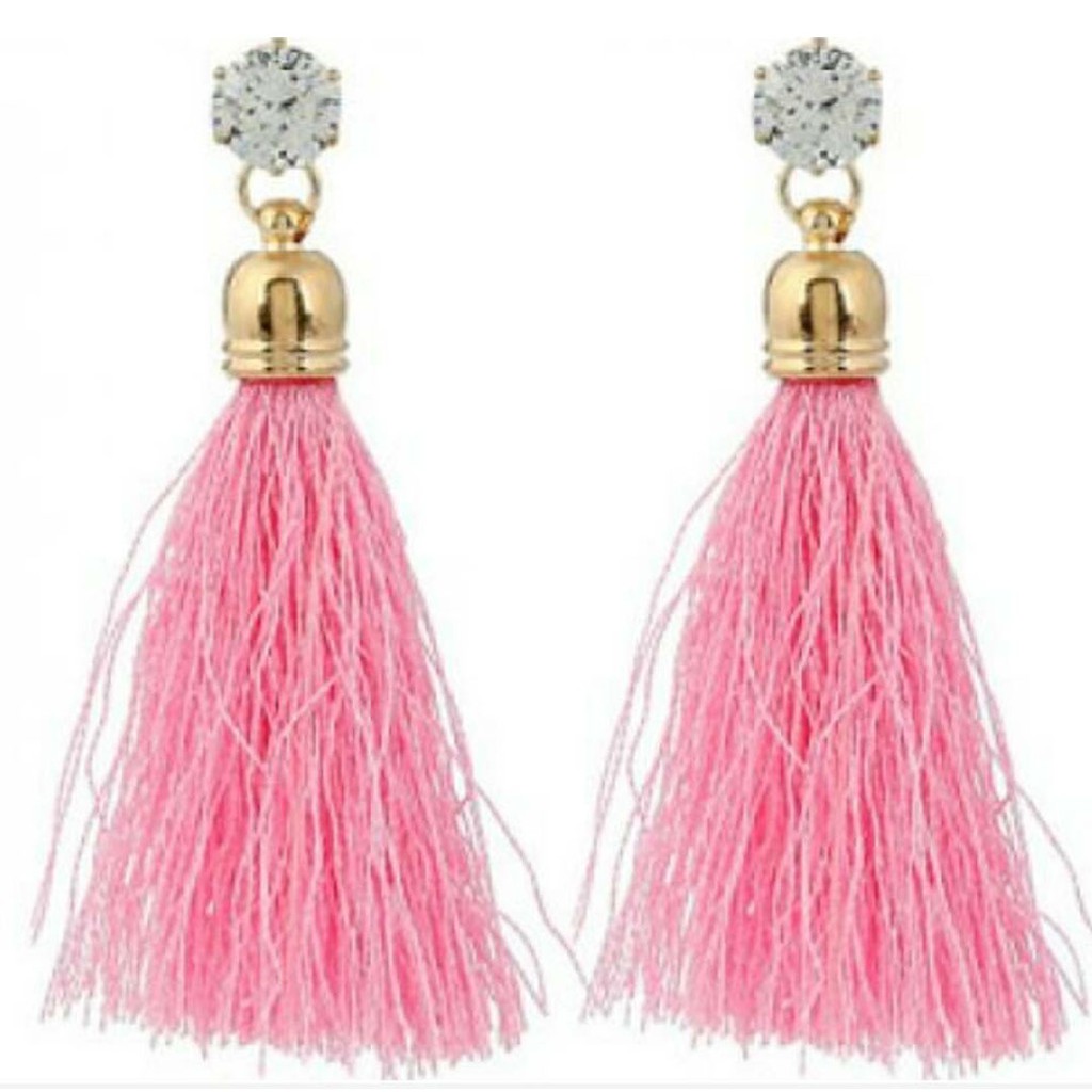 Anting Fashion Wanita  Model Tusuk Diamond  Mix Tassel MISS 53