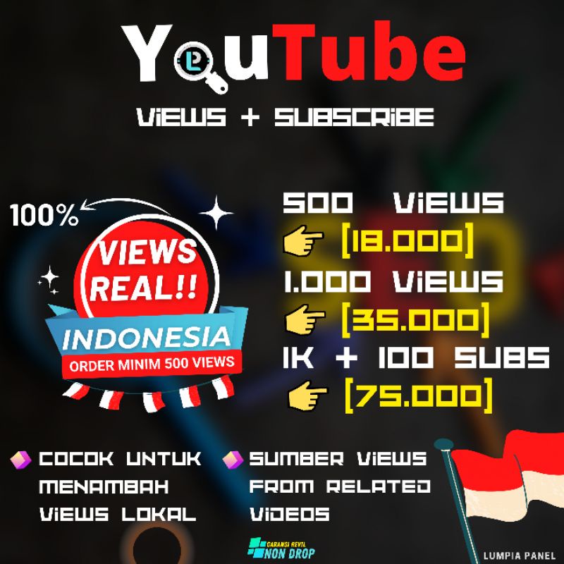 Youtube Views Geografi Indonesia Non Drop