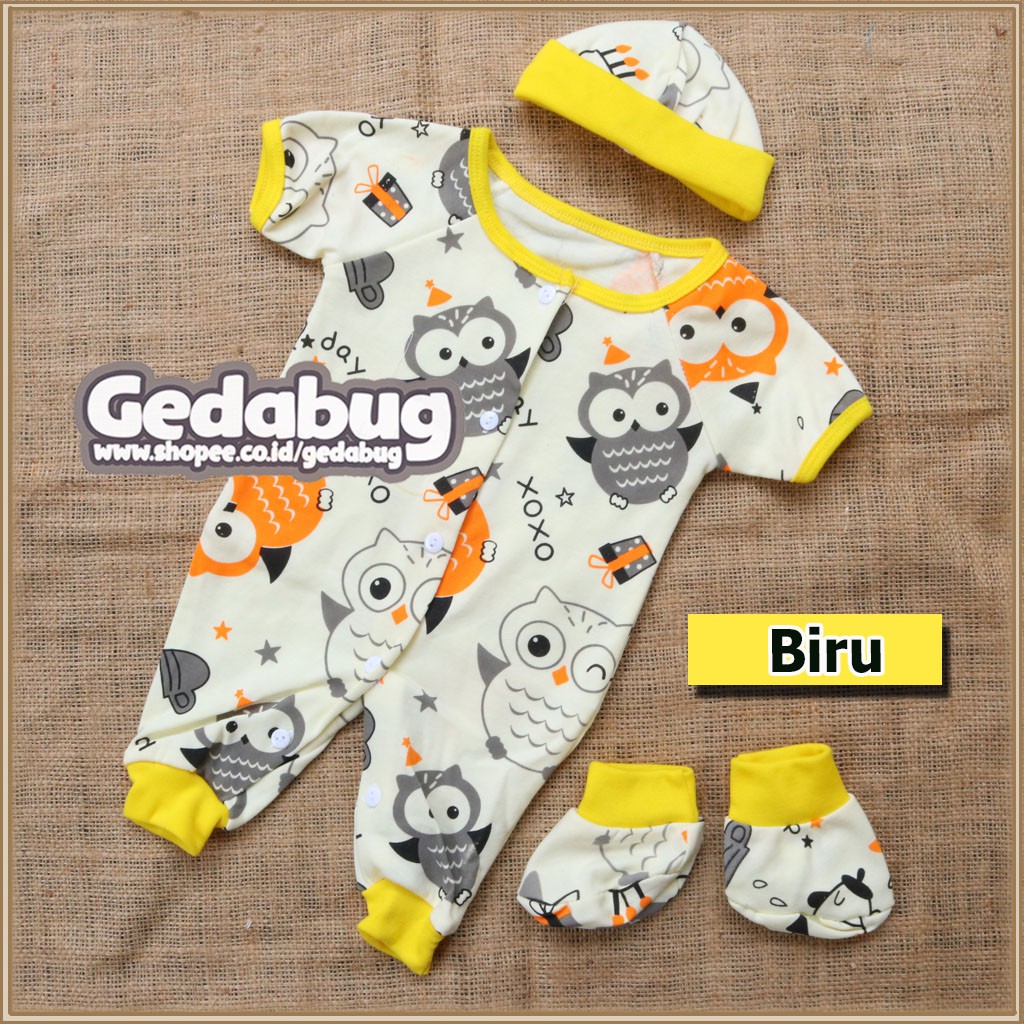 Setelan Anak LITTLE J Baby New Born | setelan Jumper Bayi + Topi + Kaos kaki | Motif Lucu