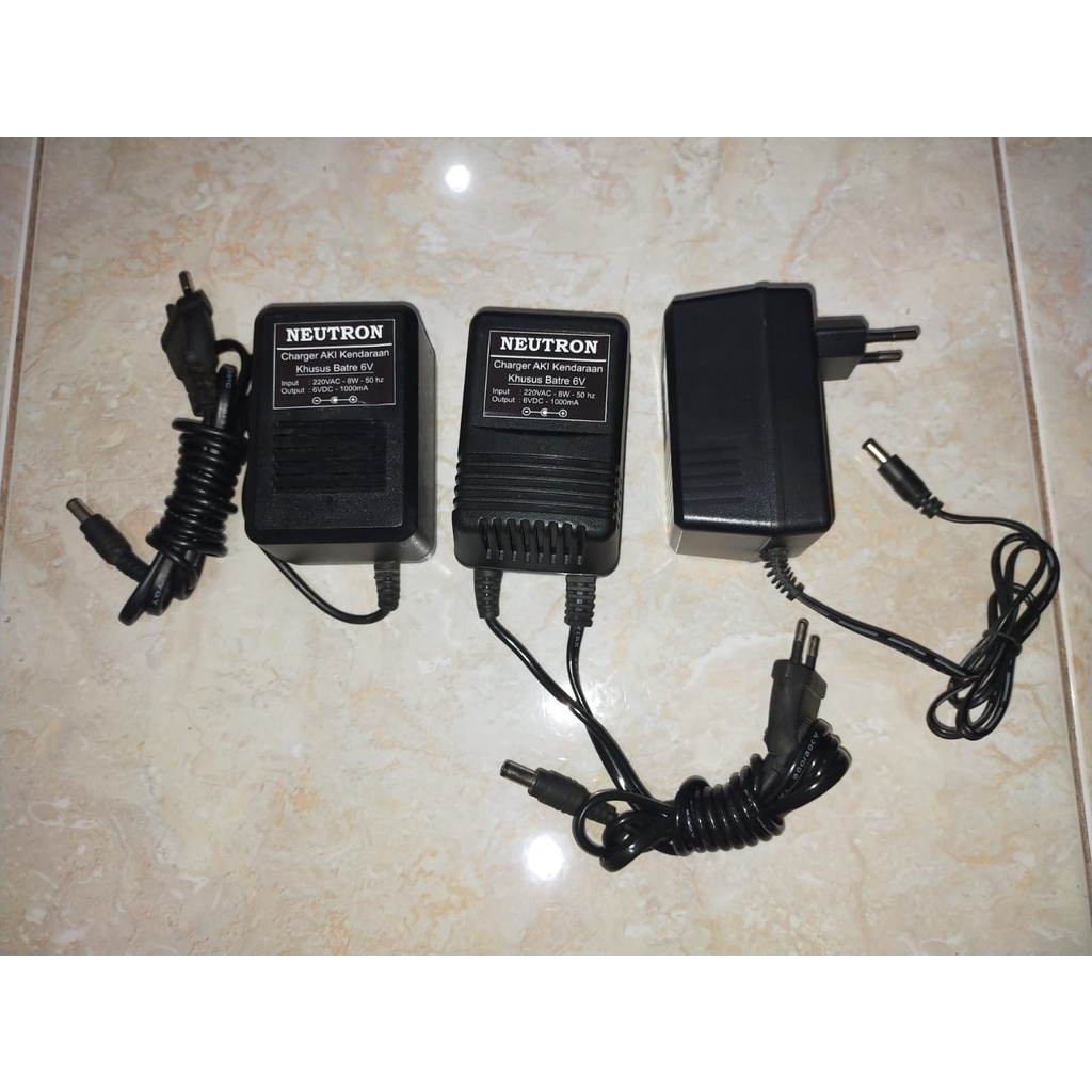 Charger Cas Adaptor 6V untuk mobil aki mainan kendaraan