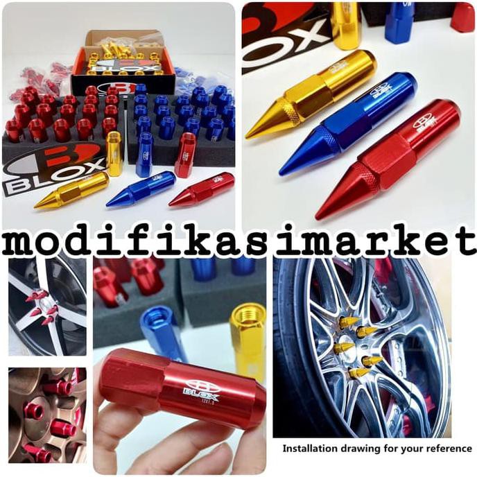 baut blox lugnut 1.5mm universal kualutas terbaik BERKUALITAS