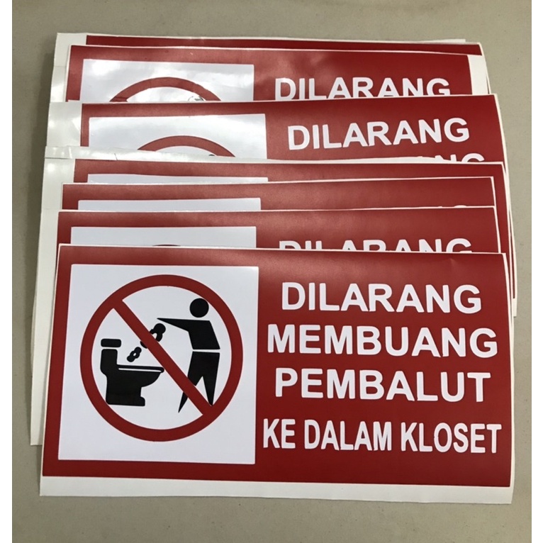 Jual Sticker Stiker Sign Petunjuk Dilarang Membuang Pembalut Ke Dalam Kloset Wc Shopee Indonesia