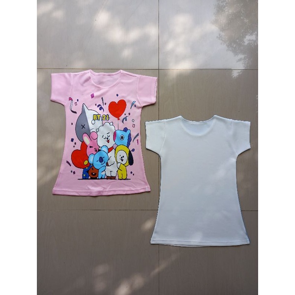 Dress anak || Dress anak motif BT21 || Dress printing BT21