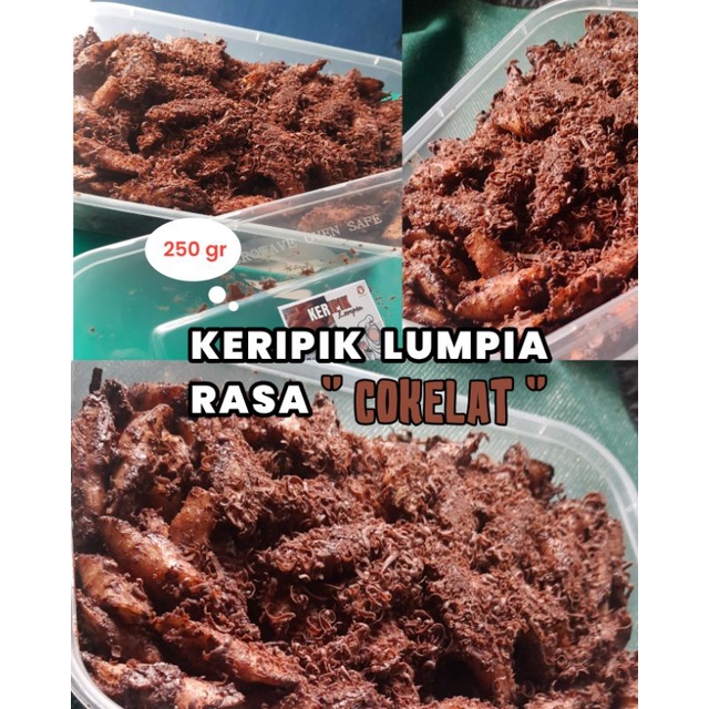 

250 gr KERIPIK LUMPIA COKLAT VIRAL MANIS LEGIT KRIUK