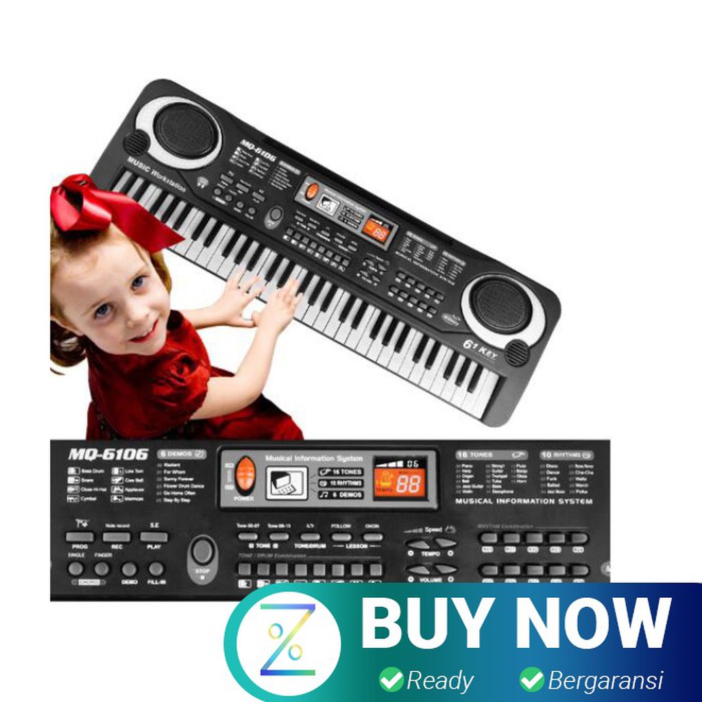 

Digital Electronic Keyboard 61 Keys - MQ-6106 - Black