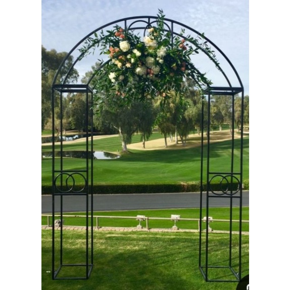 pergola gate lengkung kotak