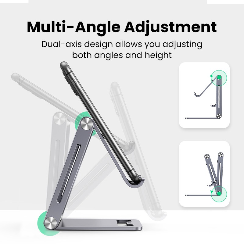 【Stok Produk di Indonesia】Ugreen Phone Stand aksesoris  Dudukan Handphone iP 12 13Pro Max 11 X SE XS XR 8 Plus 6 7 6S Samsung Galaxy Note20 Oppo a12 Vivo Y11