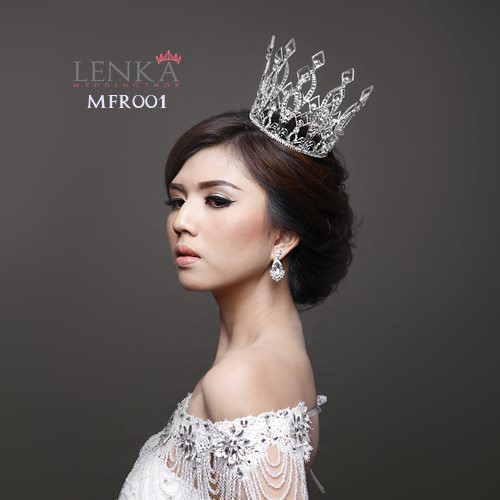 [PALING LARIS] MAHKOTA PREMIUM FULL ROUND AKSESORIS PENGANTIN PERNIKAHAN MFR001