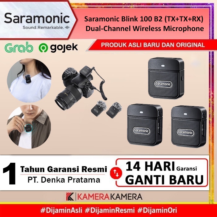 Jual Saramonic Blink B Tx Tx Rx Dual Channel Wireless Microphone Shopee Indonesia