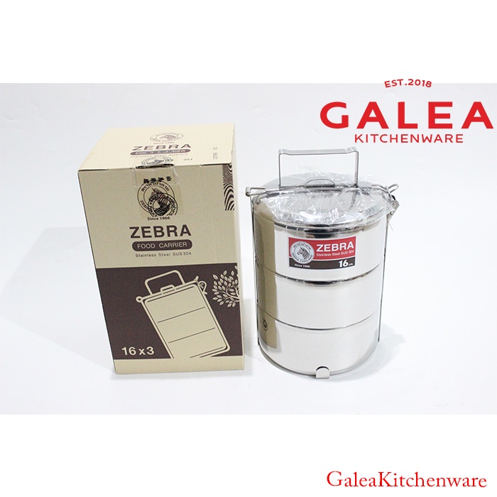 Rantang Susun 3 16cm Stainless / Rantang Zebra Stainless / Rantang Susun Stenlis Stenles / 3 Tier Fo