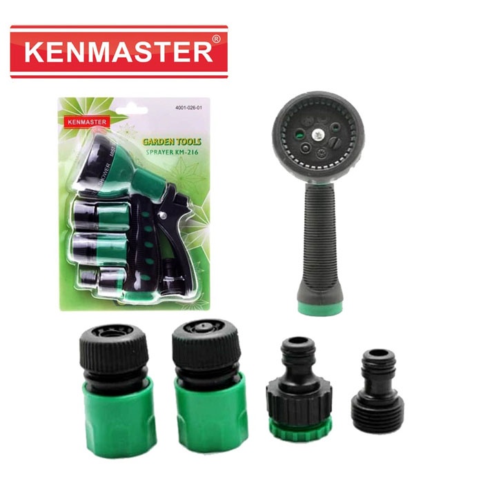 Semprotan Air PVC 7 posisi Taman Cuci Motor Mobil Kenmaster Water Sprayer