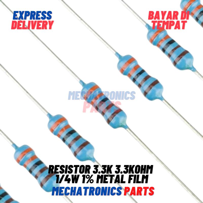 [PAS-0052] 10X RESISTOR 3.3K 3.3KOHM 1/4W 1% METAL FILM