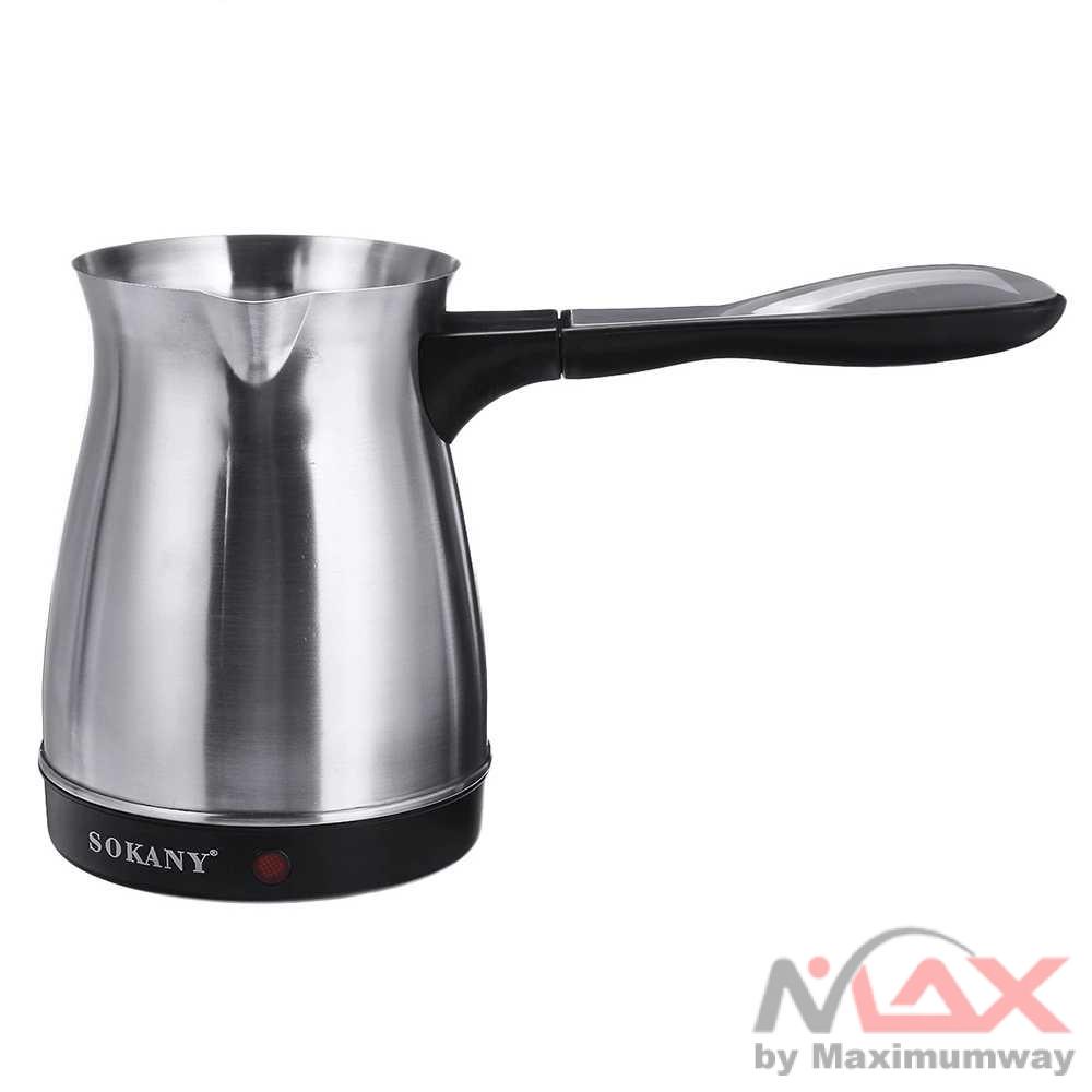 SOKANY Teko Pemanas Elektrik Kopi Espresso Turki 600W 500ml - SK-214 Warna Silver