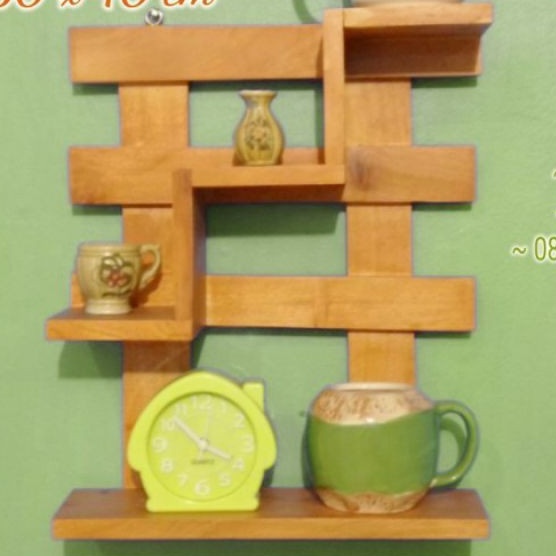 Rak dinding minimalis kayu 30x40 cm rak kayu serbaguna Wooden shelves