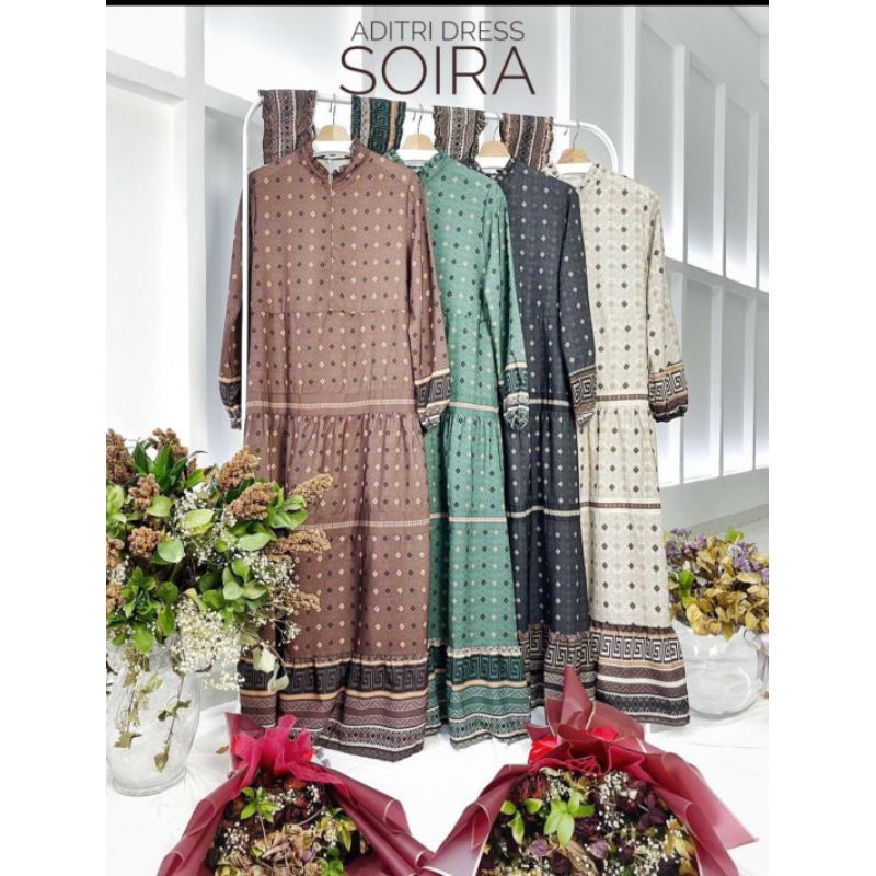 Dress Gamis ADITRI BY SOIRA BANGKOK IMPORT BELT OBY