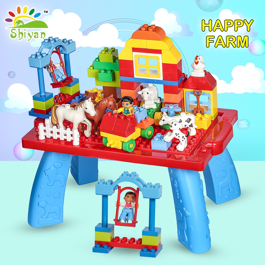 [Shiyan] mainan edukasi anak / mainan blok 100 pcs dengan kontainer puzzle blocks set with storage box