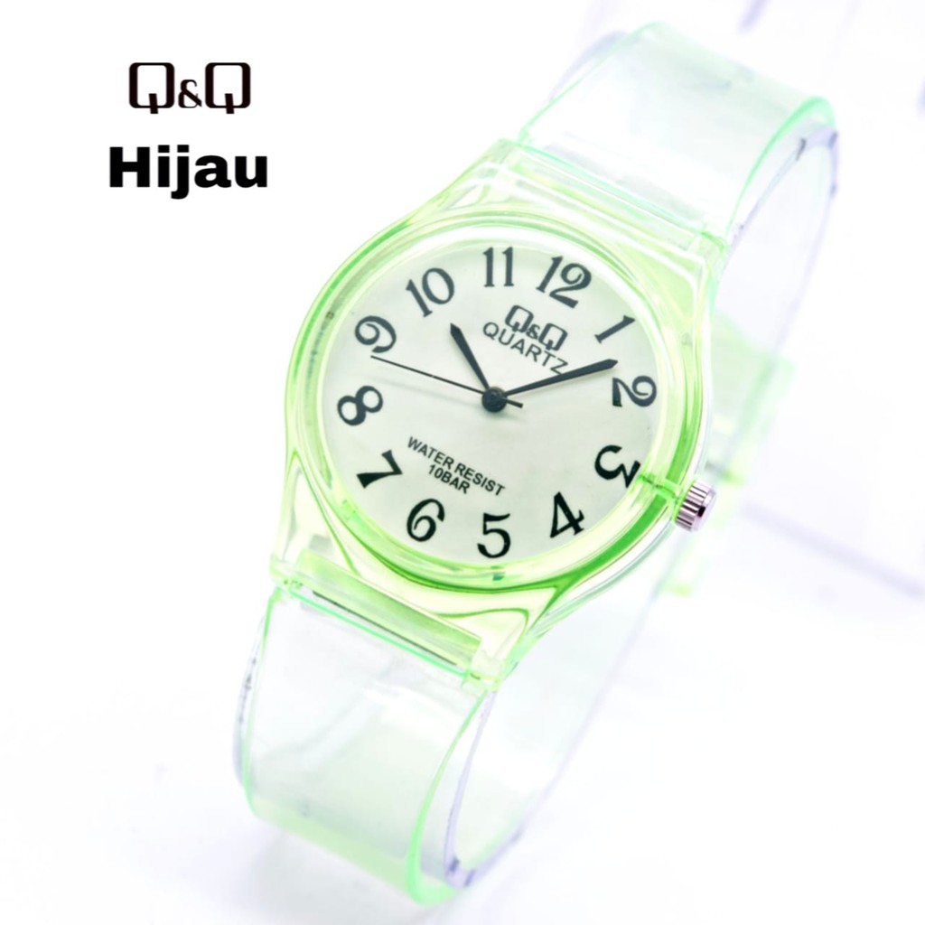 PROMO!!! Jam Tangan Q&Q Angka Rubber Transparant Transparan Bening Karet Murah QQ Best Seller Jelly-6