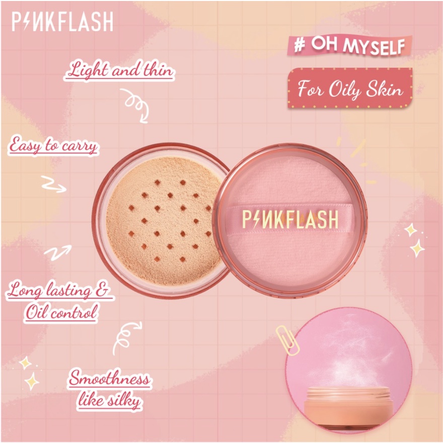 [ PINKFLASH ] #OhMyself Loose powder Matte Translucent Oil-control 3 Colors