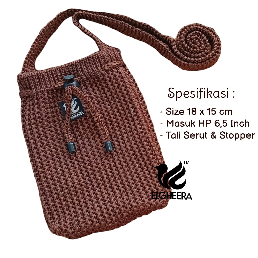 Tas Serut Mini / Tas Rajut / Tas kerut / Tas rajut HP