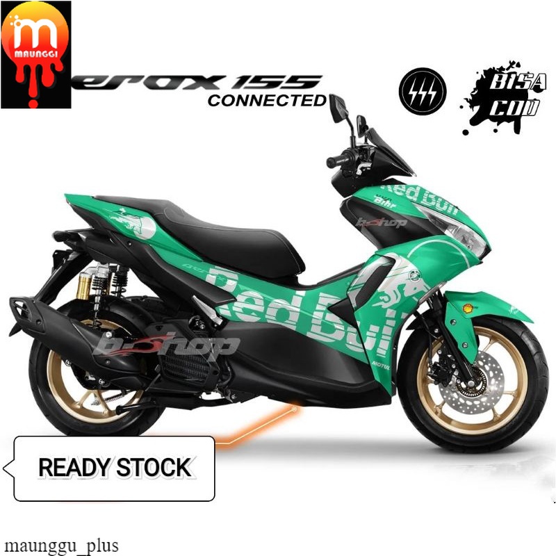Decal all new aerox conected 155 full body Striping motor aerox new motif red bull Stiker aerox 155 