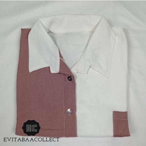 kemeja kombinasi wanita | Kemeja Wanita Polos Basic Casual Kombinasi | kemeja flanel | kemeja arrow