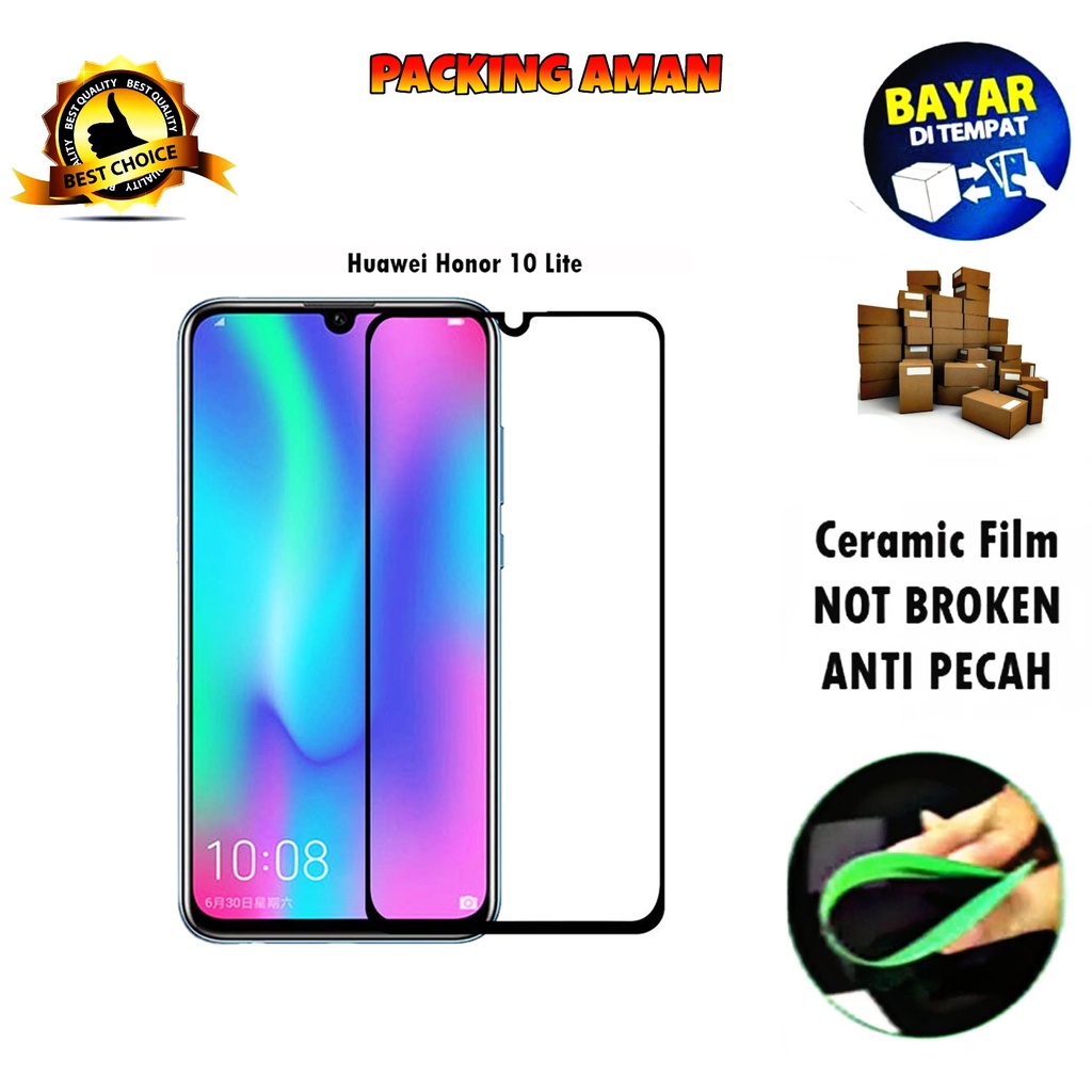 Tempered Glass Huawei Honor 10 Lite FULL COVER FULL SCREEN Ceramic Film Anti Gores