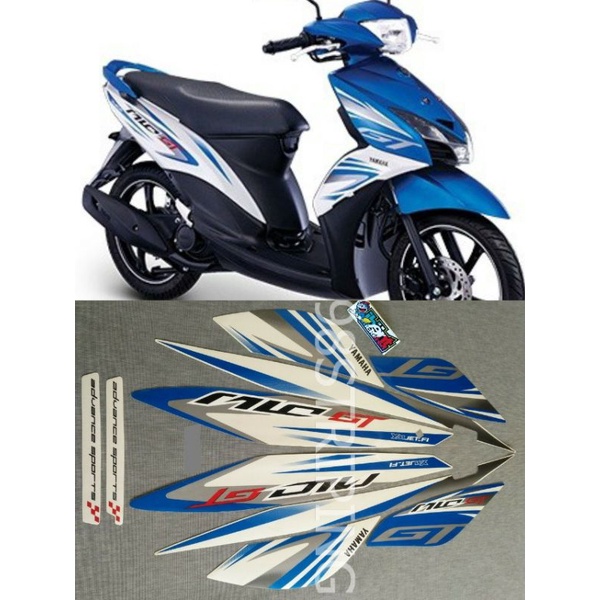 STRIPING MIO GT BIRU TAHUN 2014 STIKER LIS STANDAR ORI YAMAHA