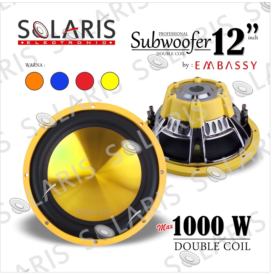 SUBWOOFER 12 Inch 1000 Watt EMBASSY EY-128