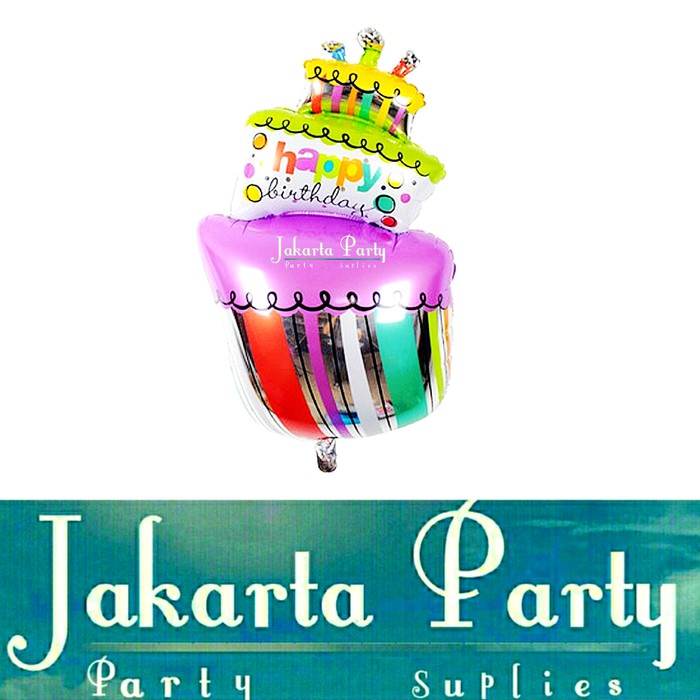 Balon Foil Cake Miring Mini / Balon Karakter Cake / Balon Cake