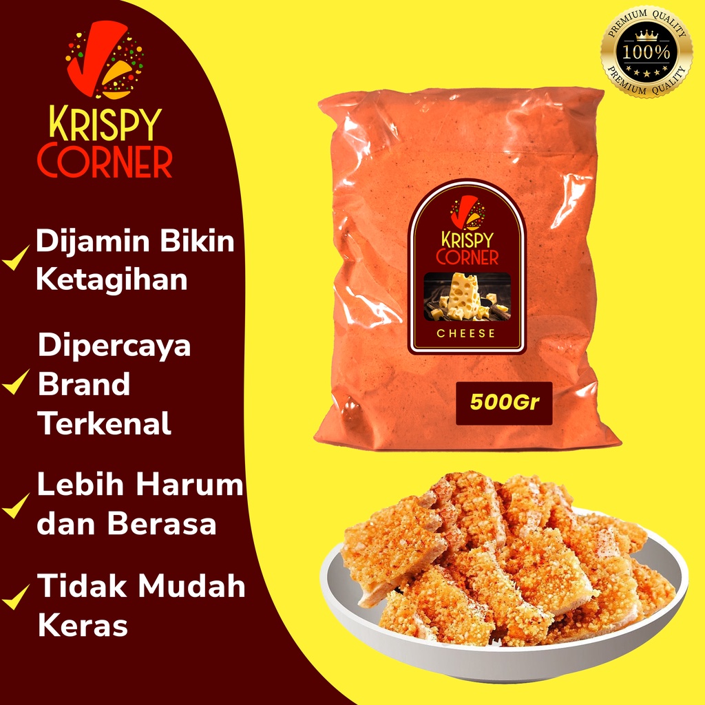 

Bumbu Tabur Keju Cheese Penyedap Aneka Snack Kentang Ayam Instan Rasa Keju asin manis Bubuk Powder 500Gr