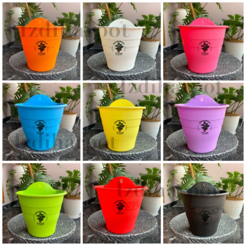 Pot bunga tanaman dinding cantik warna warni - nkt 1708