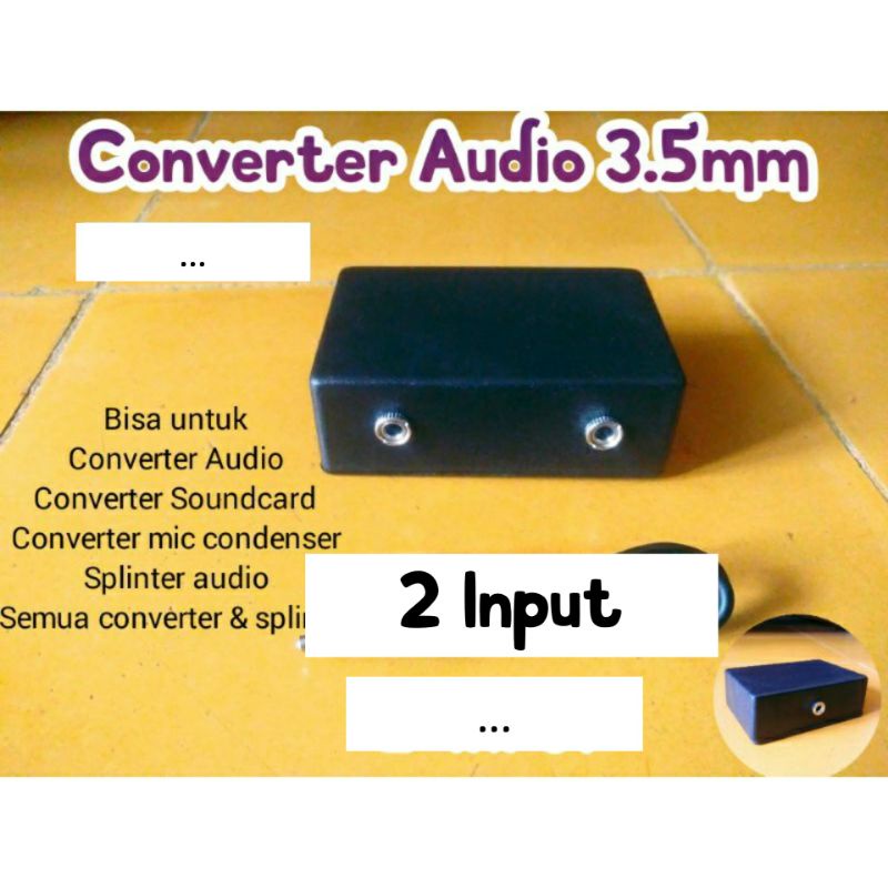 Converter Audio, mic condenser, sound card jack 3.5mm